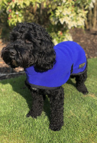 Manteau Col Roulé, Bleu Cobalt