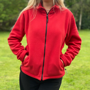 Manteau Zippé, Rouge